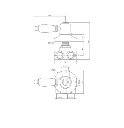 Huber Croisette Omstillingsventil Krom 1/2 CS00027021