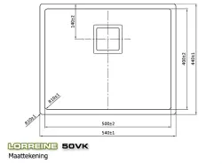 Lorreine Exclusive rustfri stål vask 50 cm til planlimning, underlimning og ilægning 1150178274