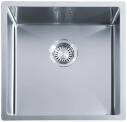 ABK Bingara 40fvi rustfrit stål vask 40x40cm planlimning undermontering og overmontering BIN40FVI