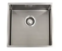 ABK Bingara 40fvi rustfrit stål vask 40x40cm planlimning undermontering og overmontering BIN40FVI