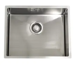 ABK Bingara rustfri stålvask 50x40 cm planlimning undermontering og overmontering BIN50FVI
