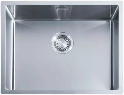 ABK Bingara rustfri stålvask 50x40 cm planlimning undermontering og overmontering BIN50FVI