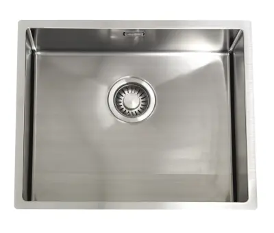 ABK Bingara rustfri stålvask 50x40 cm planlimning undermontering og overmontering BIN50FVI