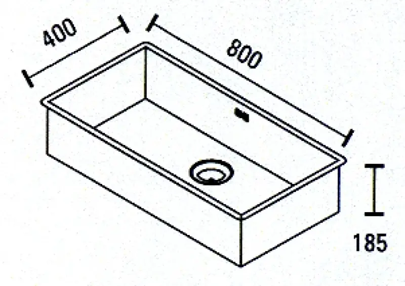 ABK Baronga ekstra stor rustfrit stål vask 80x40 cm planlimning undermontering og overmontering BAR80FVI
