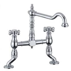 Nostalgisk køkkenhane i rustfrit stål V1979RVSST