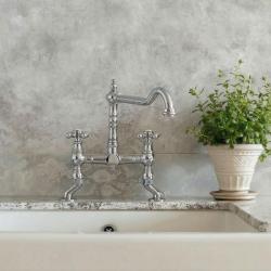 Nostalgisk køkkenhane i rustfrit stål V1979RVSST