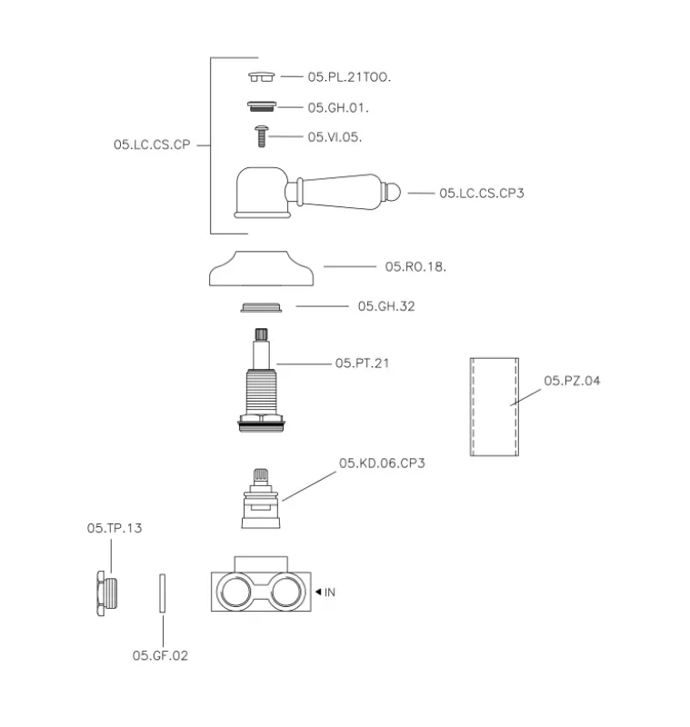 Huber Croisette Omstillingsventil Bronze 1/2 CS00027027