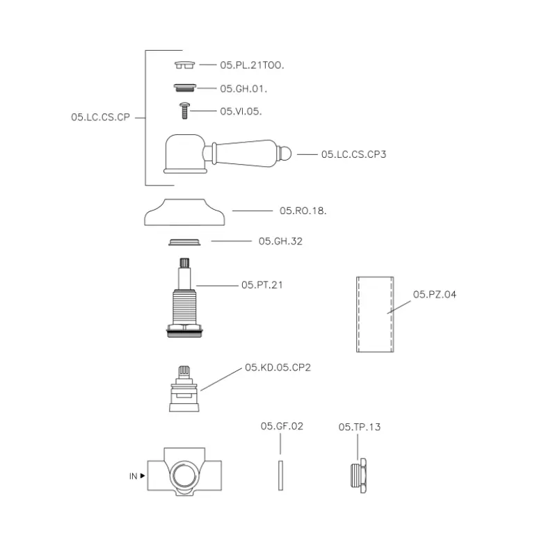Huber Croisette Omskifterventil Bronze 1/2 653.CS01H.BA