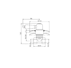 Huber Croisette Indbygget Stopventil Bronze CS00031027