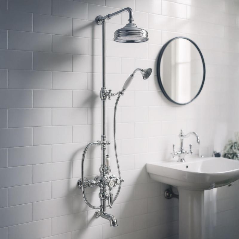 Huber Victorian Thermostatisk Bad/Brusesæt 30cm Rustfrit Stål 592.VN31H.AC