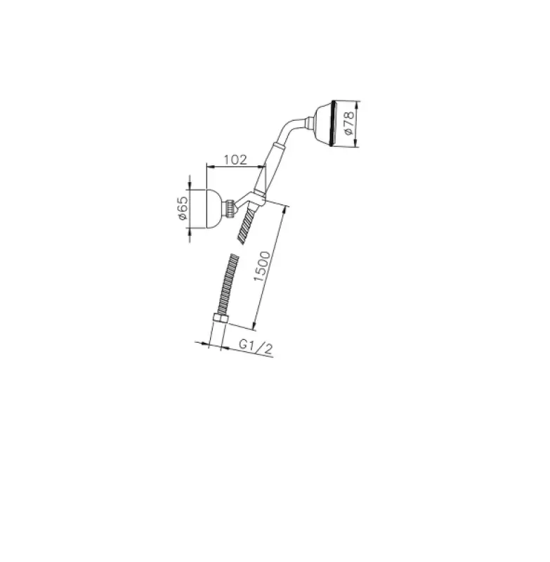 Huber Victorian håndbruser med ophængskrog Bronze 63.03H.BA