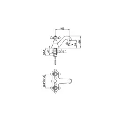Cisal Arcana Keramisk Vaskeblandingsbatteri Krom AC00095021