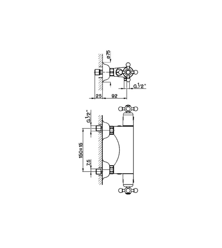Cisal Arcana Keramische Thermostatische Douchemengkraan Brons AC00045127