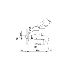 Cisal Arcana Kejserlig Badekar Blandingsbatteri Kobber EM00013026