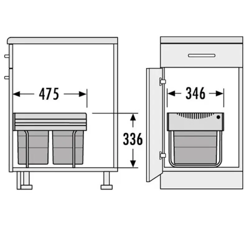 Hailo Tandem RB Affaldsspand 1153449152