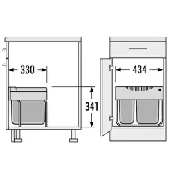 Hailo Tandem S 2 Affaldsspand 1153449212
