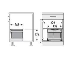 Hailo Tandem S 2 Plus 2 affaldsspande 1153449242