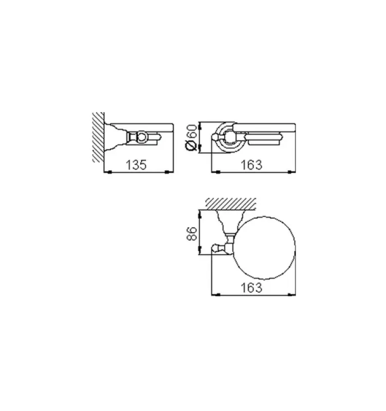 Huber Croisette Klassisk Sæbeskål Krom-Keramik 4022.01H.CR
