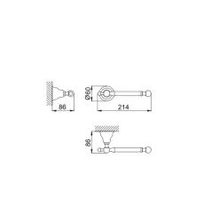 Huber Croisette Klassisk toiletpapirholder Krom 4034.01H.CR