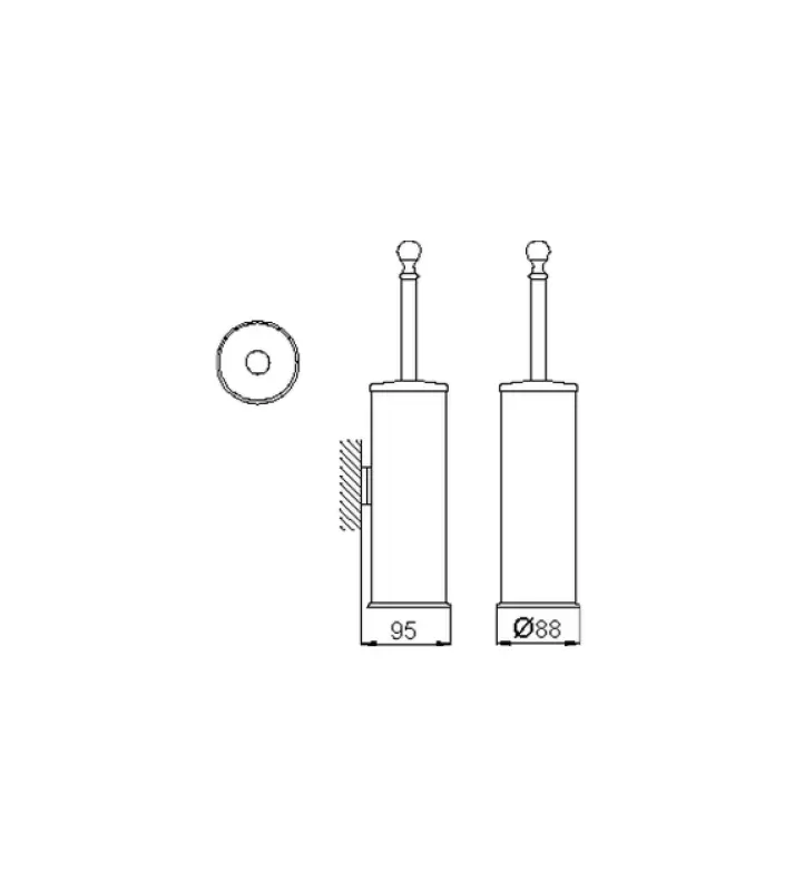 Huber Croisette Klassisk toiletbørsteholder Krom 4038.01H.CR
