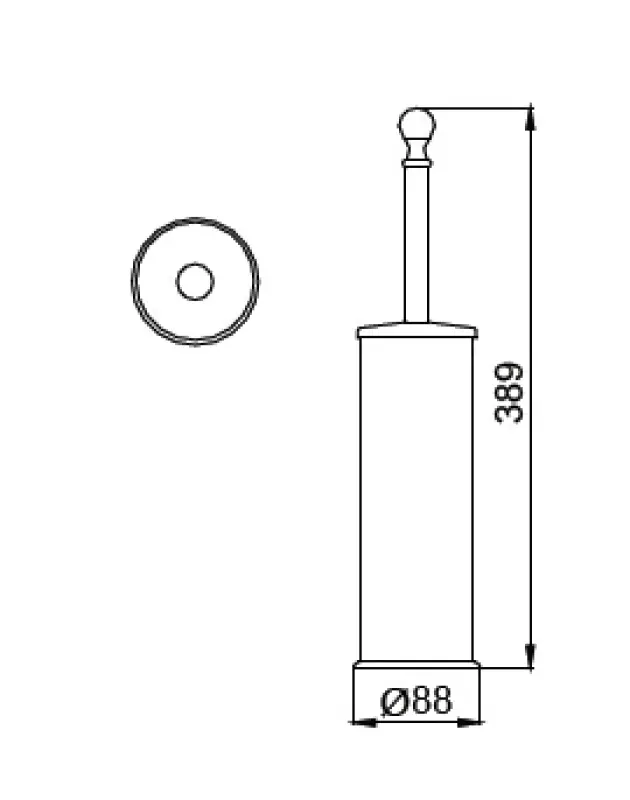 Huber Croisette Klassisk toiletbørsteholder stående model Krom 4040.01H.CR