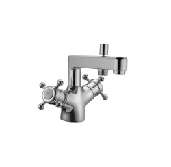 Huber Victorian Thermostatisk Badekran til montering på badekar kant Rustfrit Stål VTT620102A