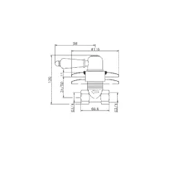 Huber Croisette Indbygning Stopventil Bronze CS00031327