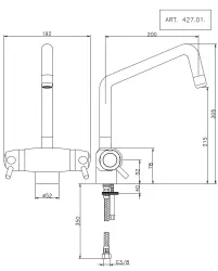 Huber Clinic Plus termostatisk køkkenarmatur krom CPT6501021