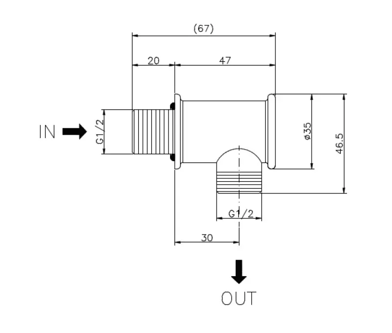 Huber Nostalgisk Vægtilslutning 67.04H.AG