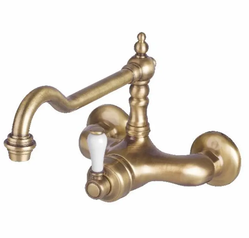 Nostalgisk køkkenarmatur Hermitage R vægarmatur Krom 10.9021