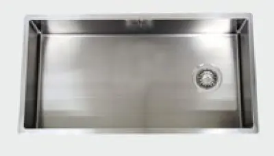 ABK Bingara Ekstra stor rustfrit stål vask 80x40cm med asymmetrisk afløb til underbygning, overbygning og planmontering BIN80LFVI