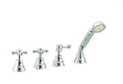 Cisal Arcana Keramisk 4-huls Badekararmatur til badekarkantmontering Guld AC00029024