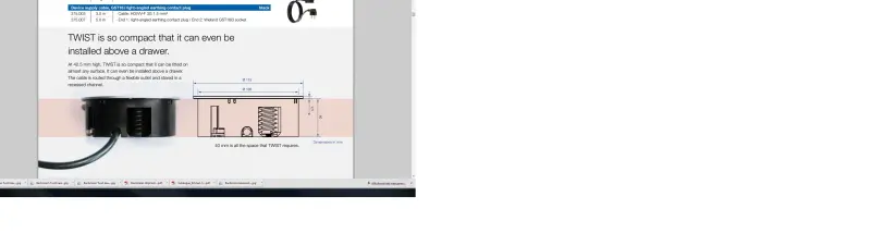 Bachmann Twist køkkenstikdåse i bordplade rustfrit stål 2-dobbelt 008749