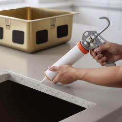 Zuurfri Silikone Lim til montering af underlimmede rustfri stålvasker