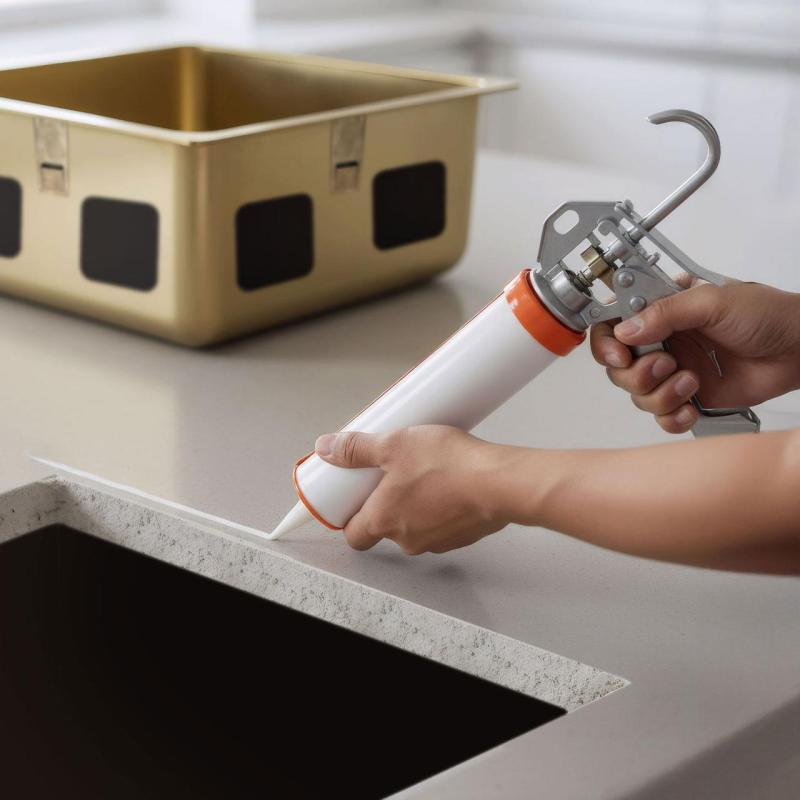 Zuurfri Silikone Lim til montering af underlimmede rustfri stålvasker