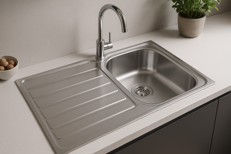 Franke Spark SKX 611 rustfrit stål køkkenvask med afdrypning 86x50cm 101.0315.545