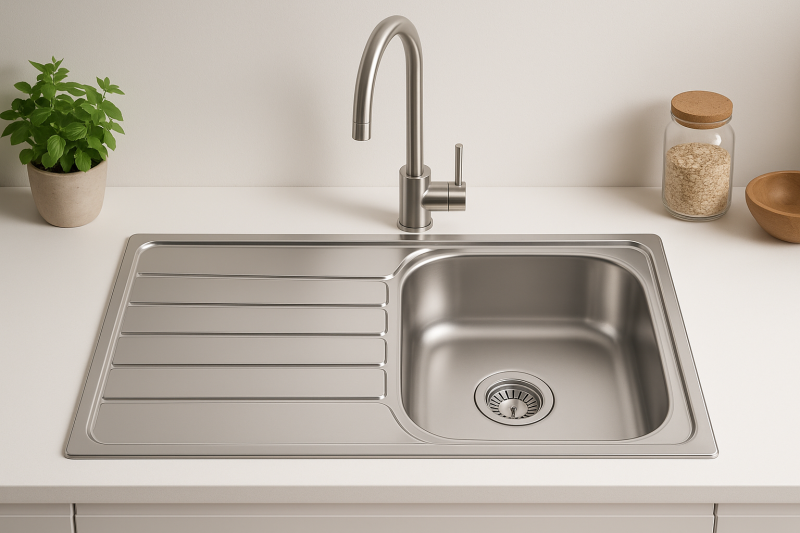 Franke Spark SKX 611 rustfrit stål køkkenvask med afdrypning 86x50cm 101.0315.545
