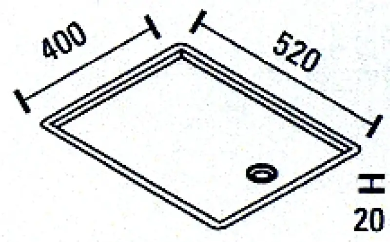 ABK Baronga opvaskestålplade rustfrit stål 52x40cm planmontering BAR52FVI