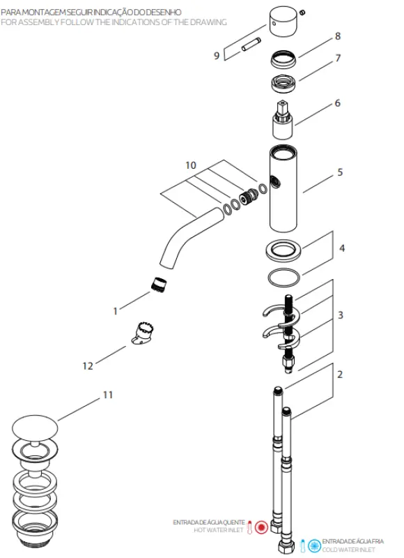 Waterevolution Flow håndvaskarmatur krom T11001