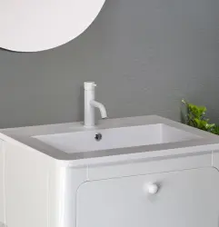 Waterevolution Flow håndvaskarmatur mat hvid T110BR