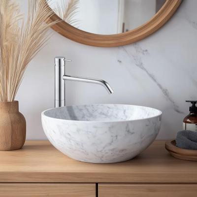 Waterevolution Flow håndvaskarmatur med høj udløb til håndvaske, inkl. klikprop, krom T11501