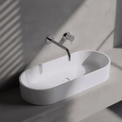 Waterevolution Flow indbygget håndvaskarmatur i krom med udløb 25 cm T116B01-25