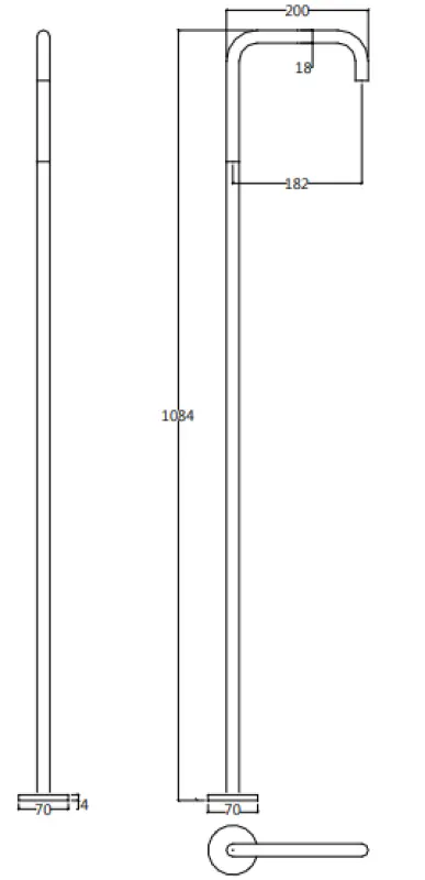 Waterevolution Flow fritstående håndvaskarmatur med indbygget blandingsbatteri krom 1207925192