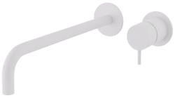 Waterevolution Flow indbygget håndvaskarmatur mat hvid med tud 25 cm T116BBR-25