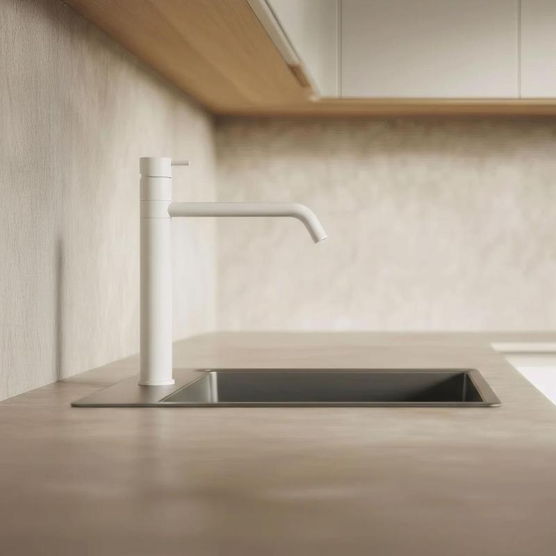 Waterevolution Flow Kitchen mixer with swivel spout White T150BR