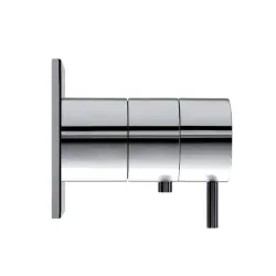 Waterevolution Flow indbygget brusertermostat firkantet roset mat sort T142TBPR