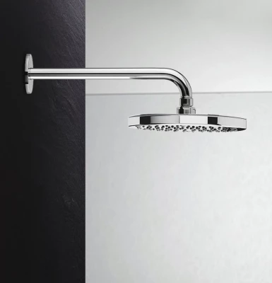 Waterevolution Flow hovedbruser 200 mm med vægmontering, krom T164101