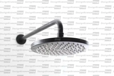 Waterevolution Flow hovedbruser 200 mm med vægmontering, mat sort T1641PR
