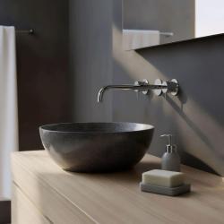 Waterevolution Flow 3-huls indbygget håndvaskarmatur krom med udløb 25cm 1208511212