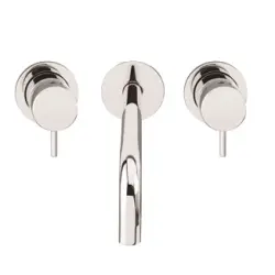 Waterevolution Flow 3-huls indbygget håndvaskarmatur krom med udløb 25cm 1208511212